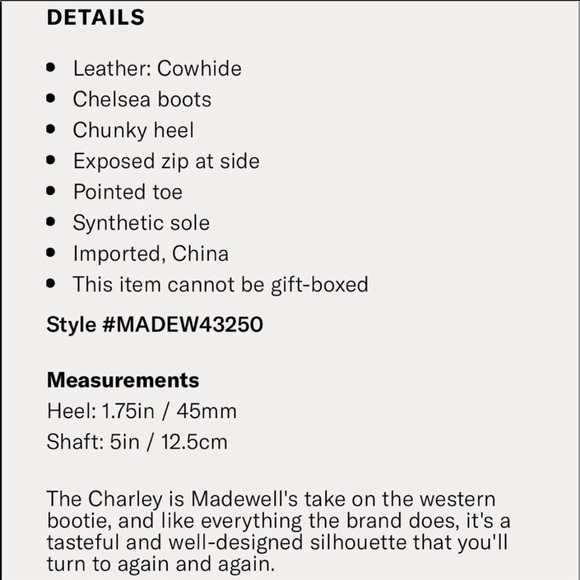 Madewell Charley Boot - Picture 7 of 7